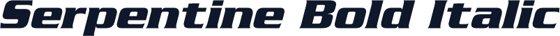 Serpentine Bold Italic