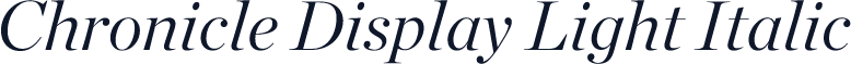 Chronicle Display Light Italic