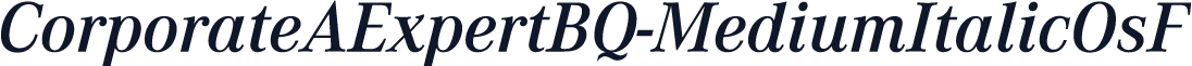 CorporateAExpertBQ-MediumItalicOsF