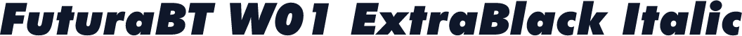 FuturaBT W01 ExtraBlack Italic