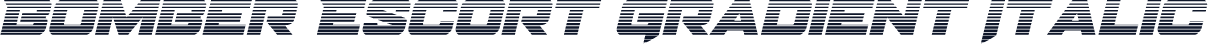 Bomber Escort Gradient Italic