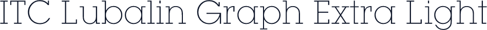 ITC Lubalin Graph Extra Light