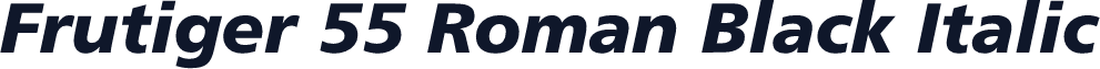 Frutiger 55 Roman Black Italic