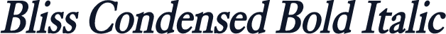 Bliss Condensed Bold Italic