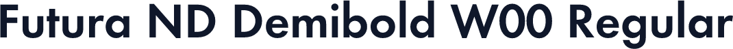 Futura ND Demibold W00 Regular