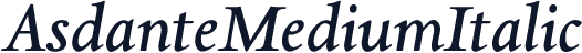 AsdanteMediumItalic