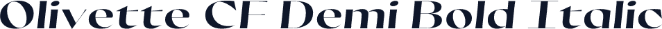 Olivette CF Demi Bold Italic