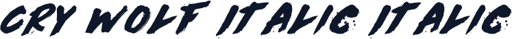 Cry Wolf Italic Italic