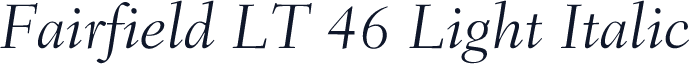 Fairfield LT 46 Light Italic