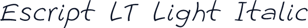 Escript LT Light Italic