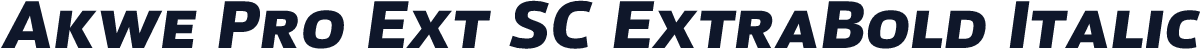 Akwe Pro Ext SC ExtraBold Italic