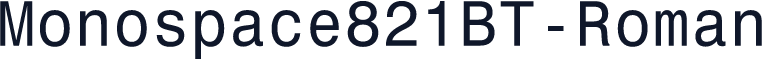 Monospace821BT-Roman