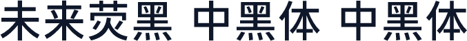 未来荧黑 中黑体 中黑体