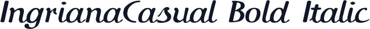 IngrianaCasual Bold Italic