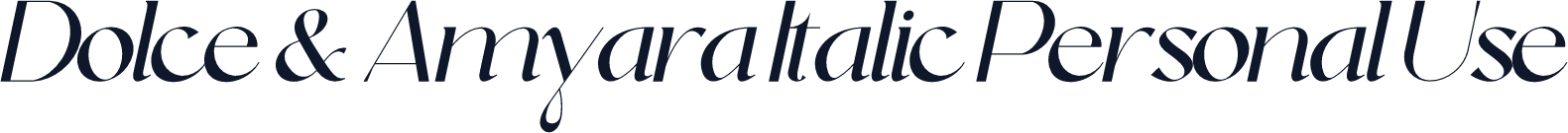 Dolce & Amyara Italic Personal Use