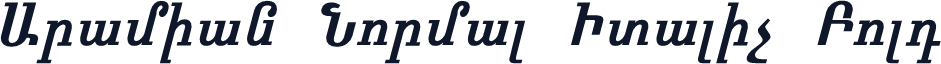 Aramian Normal Italic Bold