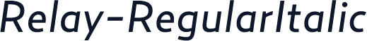 Relay-RegularItalic