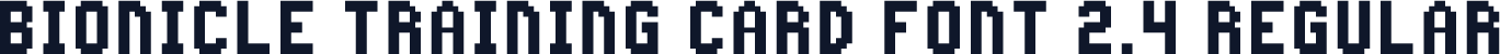 Bionicle training card font 2.4 Regular