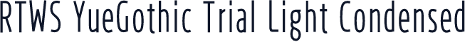 RTWS YueGothic Trial Light Condensed