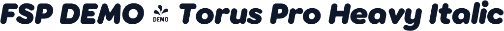 FSP DEMO - Torus Pro Heavy Italic
