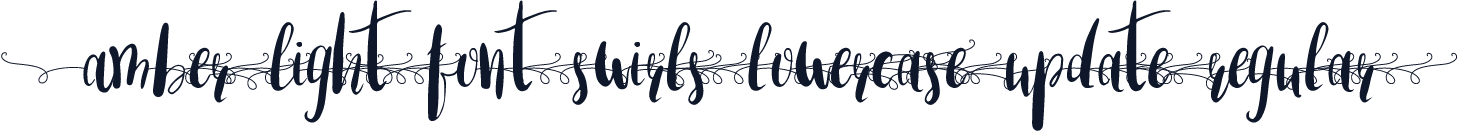 Amber Light Font swirls lowercase Update Regular