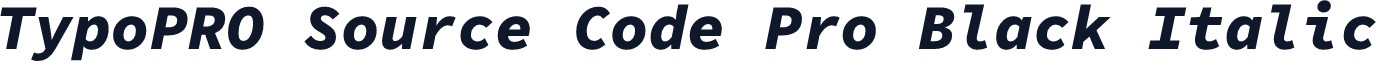 TypoPRO Source Code Pro Black Italic