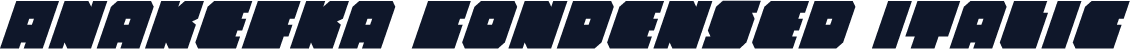 Anakefka Condensed Italic