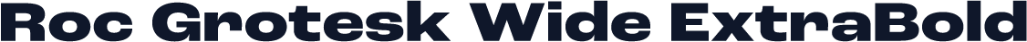 Roc Grotesk Wide ExtraBold