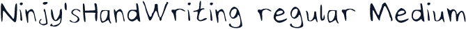 Ninjy'sHandWriting regular Medium