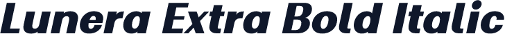 Lunera Extra Bold Italic