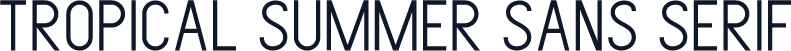 Tropical Summer Sans Serif