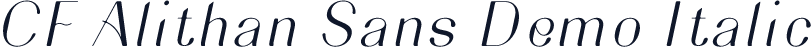 CF Alithan Sans Demo Italic