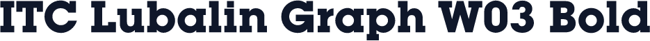 ITC Lubalin Graph W03 Bold