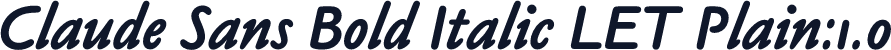 Claude Sans Bold Italic LET Plain:1.0