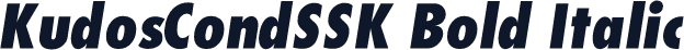 KudosCondSSK Bold Italic