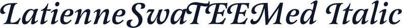 LatienneSwaTEEMed Italic