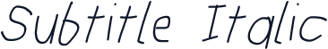 Subtitle Italic