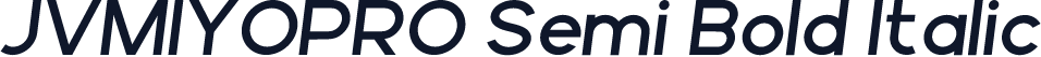 JVMIYOPRO Semi Bold Italic