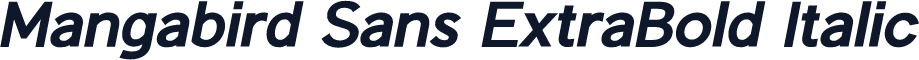 Mangabird Sans ExtraBold Italic