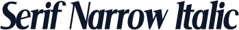Serif Narrow Italic