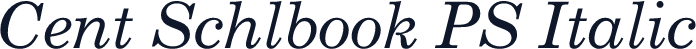 Cent Schlbook PS Italic
