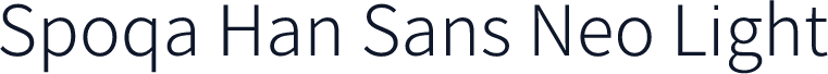 Spoqa Han Sans Neo Light
