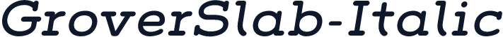 GroverSlab-Italic