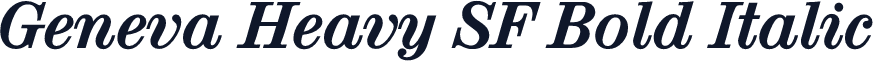 Geneva Heavy SF Bold Italic