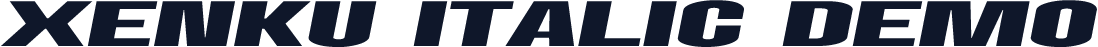 Xenku Italic Demo