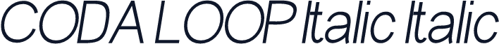 CODA LOOP Italic Italic