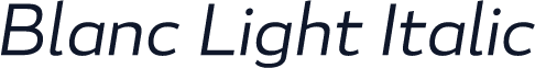 Blanc Light Italic