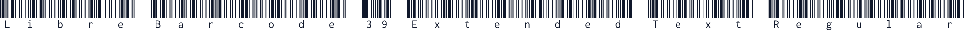 Libre Barcode 39 Extended Text Regular