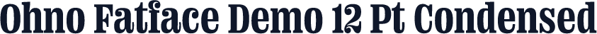 Ohno Fatface Demo 12 Pt Condensed