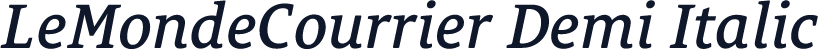 LeMondeCourrier Demi Italic